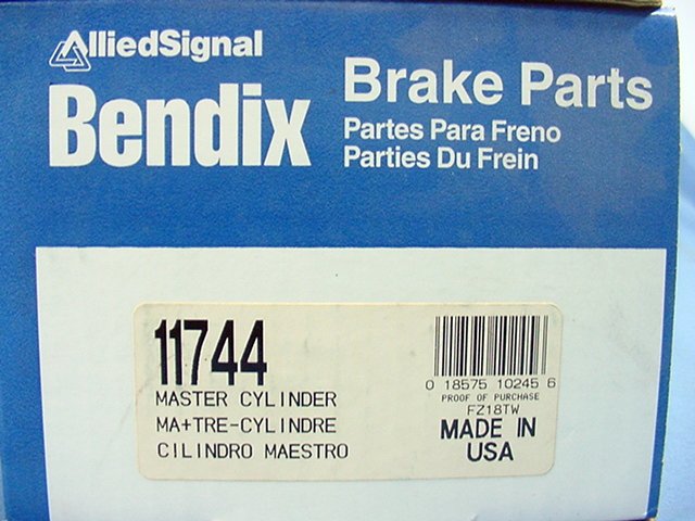 New Bendix 11744 Brake Master Cylinder 76 77 78 79 80 81 82 Chevette 81 82 T1000