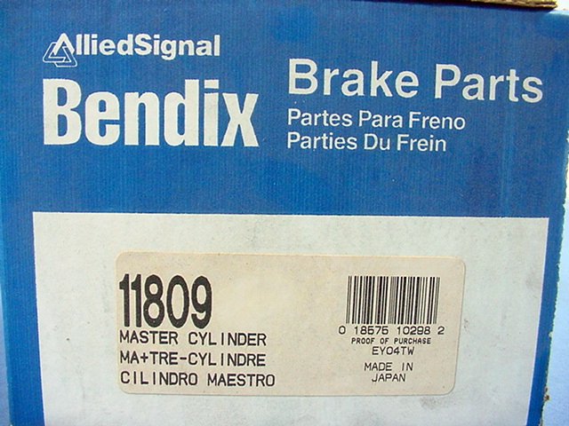 New Bendix 11809 Brake Master Cylinder 76 Ford Courier Truck 2BBL