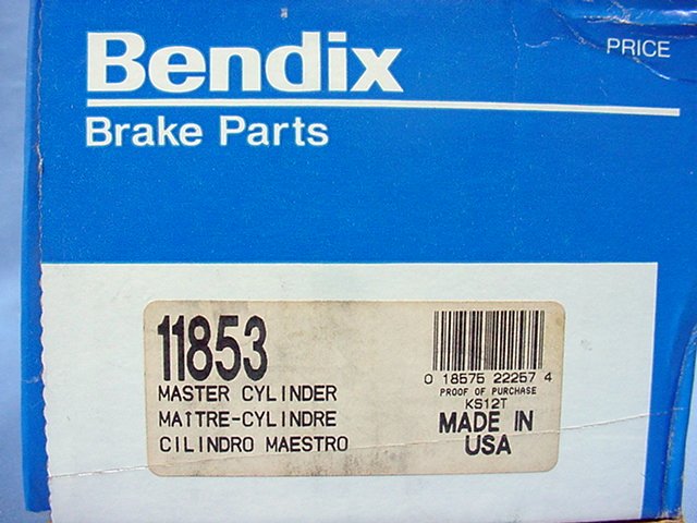 New Bendix 11853 Brake Master Cylinder 78 79 80 81 82 Omni TC3 Charger Turismo