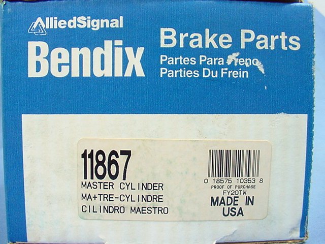 New Bendix 11867 Brake Master Cylinder 81 82 83 Lynx LN7 Escort 1.6L