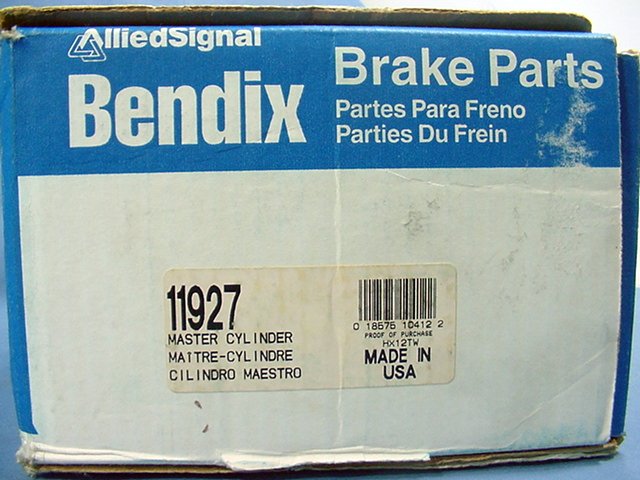 New Bendix 11927 Brake Master Cylinder 83 84 85 86 87 Chevette T1000 Manual