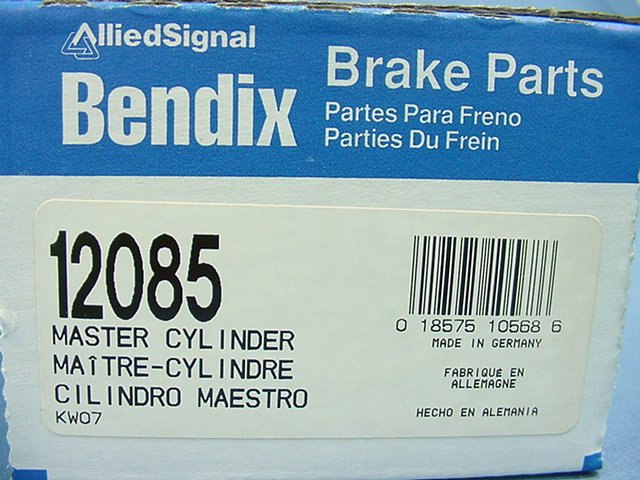 New Bendix 12085 Brake Master Cylinder 85 86 87 Audi 4000 4000CS