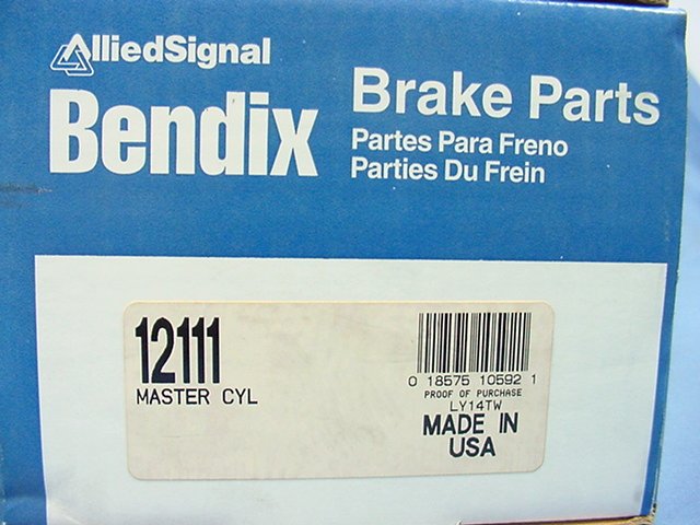 New Bendix 12111 Brake Master Cylinder 75 76 77 78 79 80 81 530i 528i 630 633 CSi