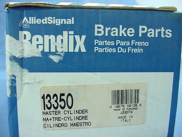 New Bendix 13350 Brake Master Cylinder 86 87 88 Yugo GV GVX 1.1L 1.3L