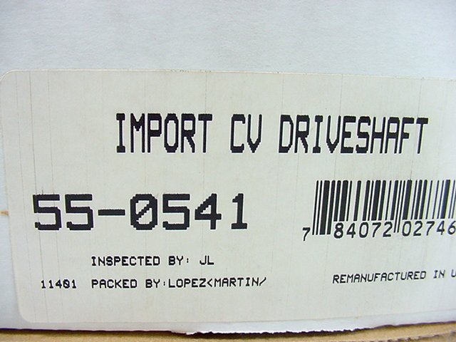 CV Joint Driveshaft Axle Honda Prelude 79 80 Right