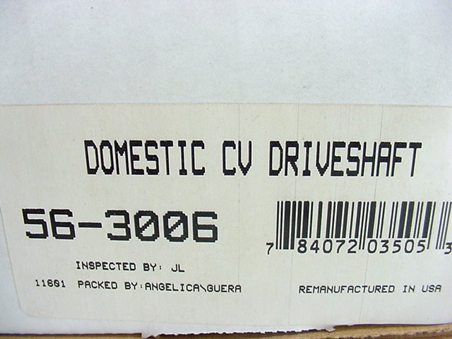 CV Joint Driveshaft Axle Ford Escort Lynx LN7 84 85