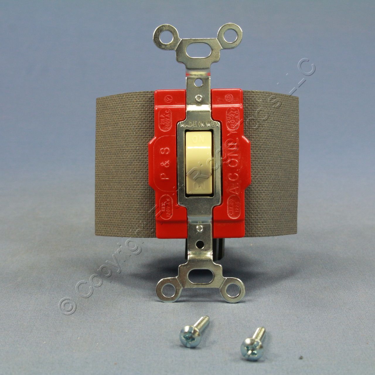 Cooper Ivory DoublePole AC Maintained Contact Toggle Wall Switch 20A