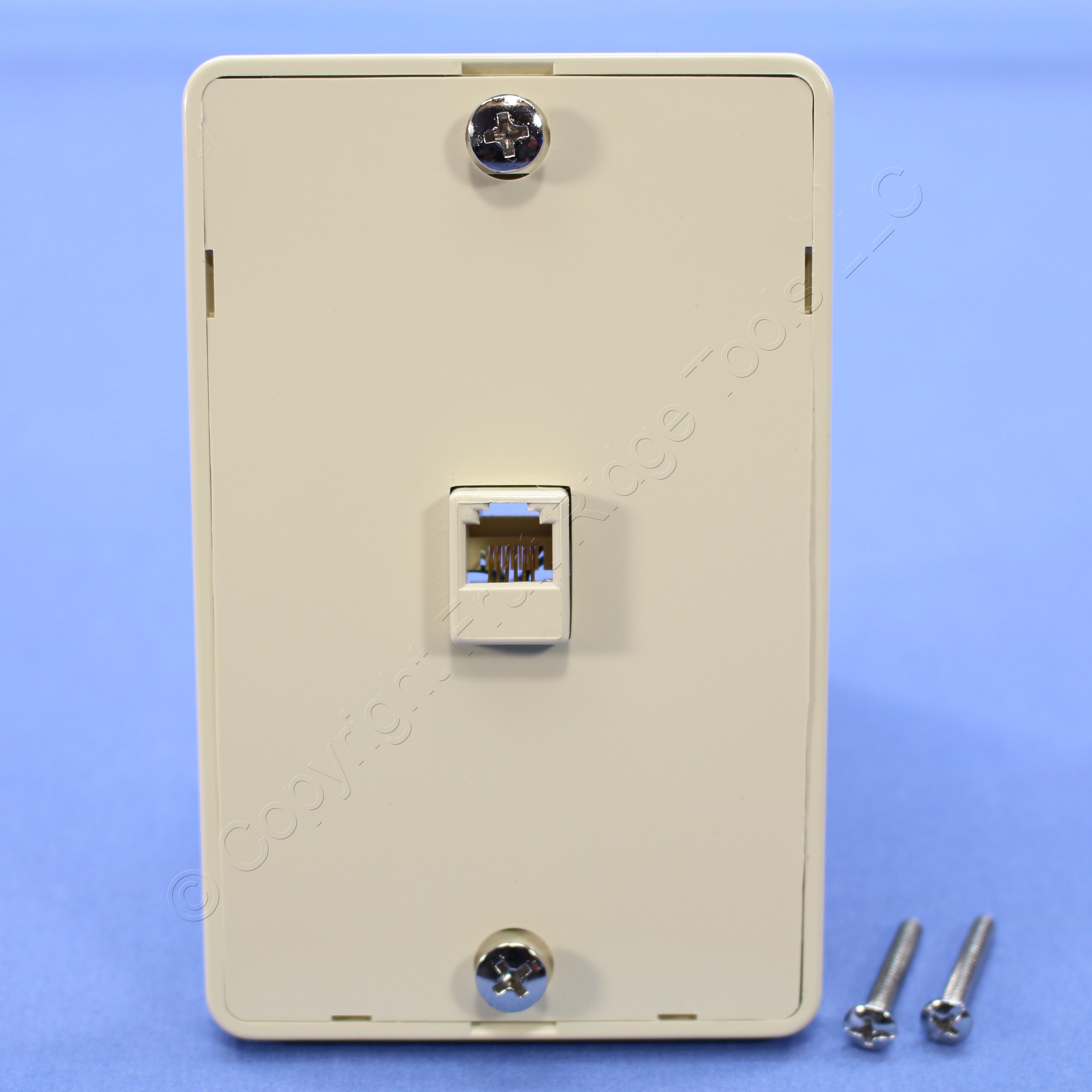 Cooper Ivory 6Conductor Telephone Jack Wall Mounting Plate Type 630A 35216V eBay