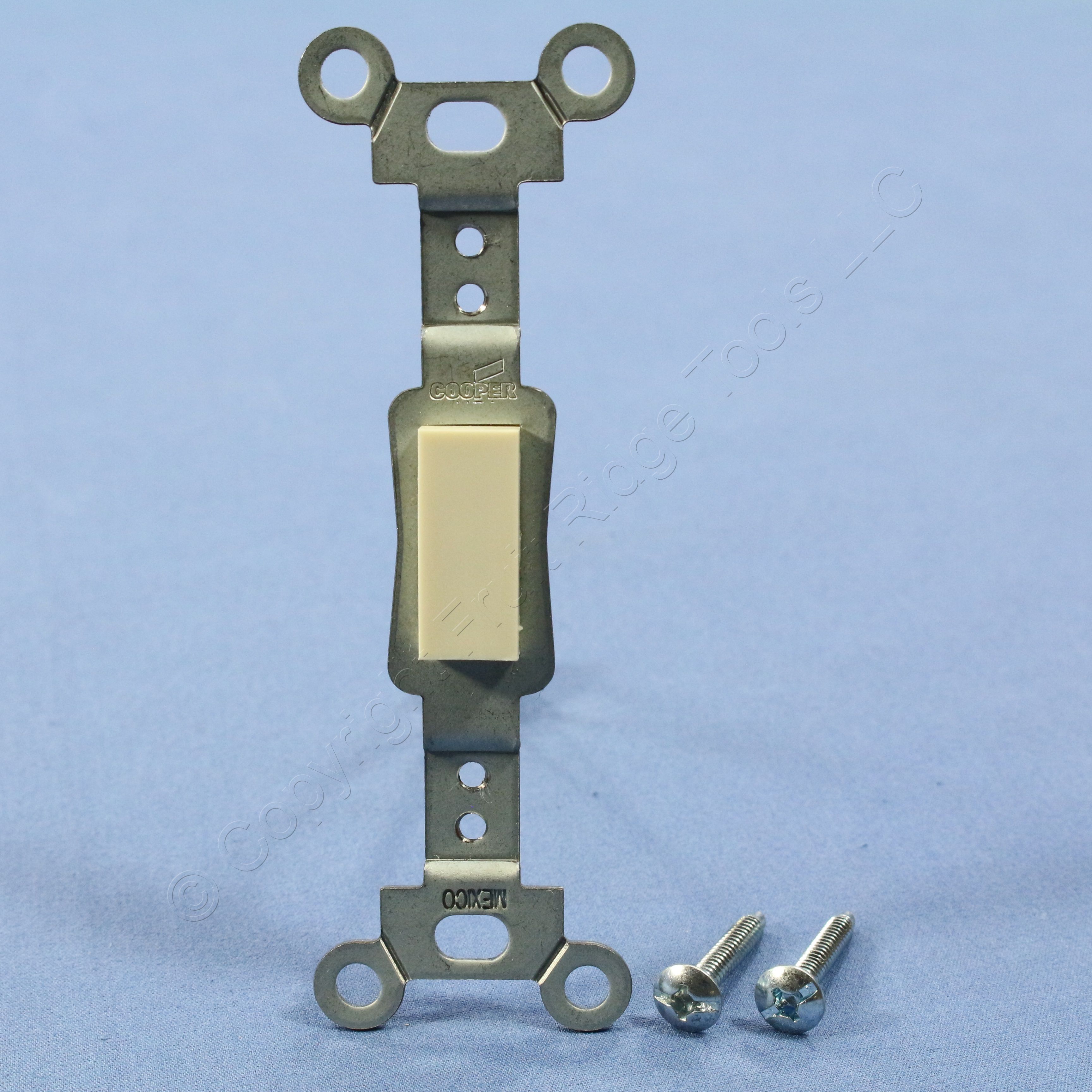 Cooper Light Almond Blank Toggle Switch Wallplate Filler Insert and