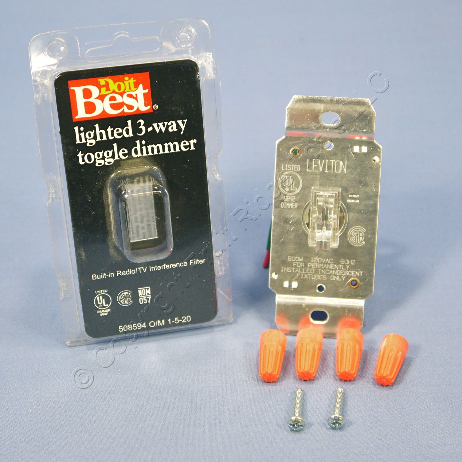 Do It Best Illuminated Toggle Light Dimmer Switch 3-Way 600W 508594 | eBay