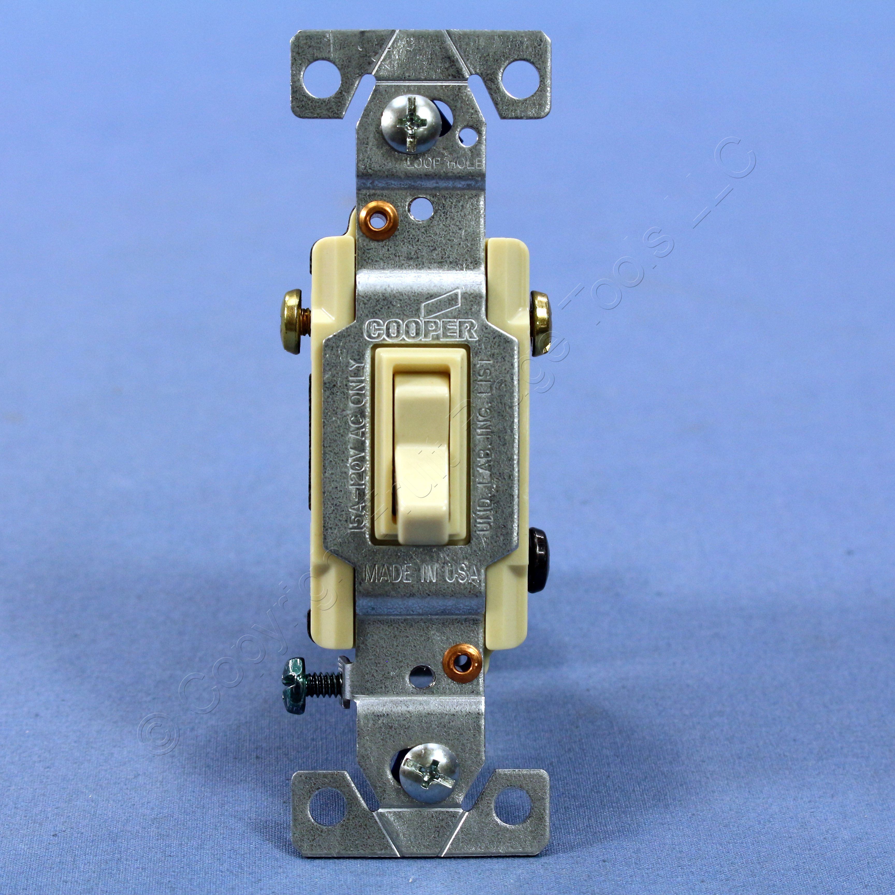 Eagle Ivory INDUSTRIAL 3Way ON/OFF Framed Toggle Wall Light Switch 20A