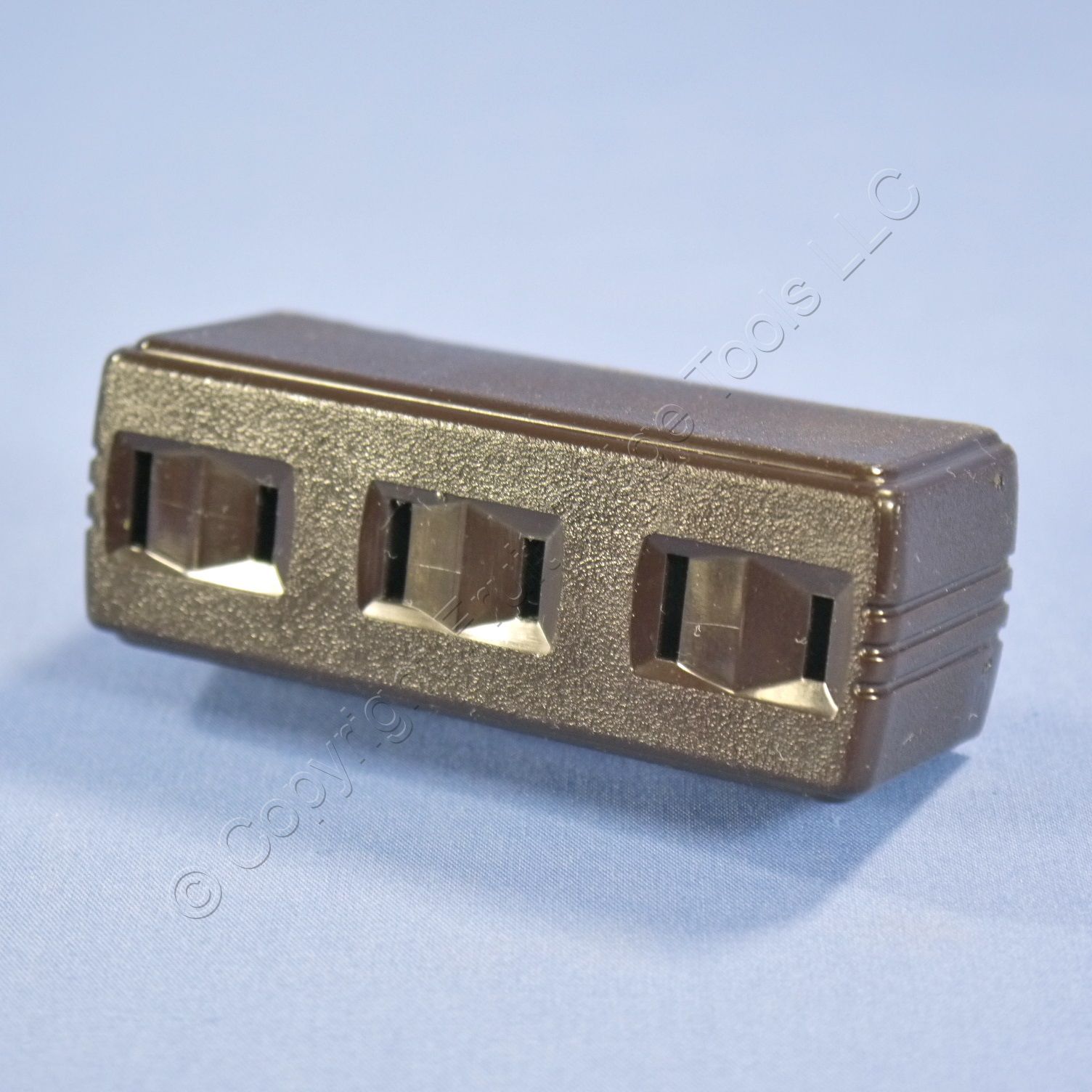 Eagle Brown Triple Tap NonGrounding Receptacle Outlet Adapter 15A 125V