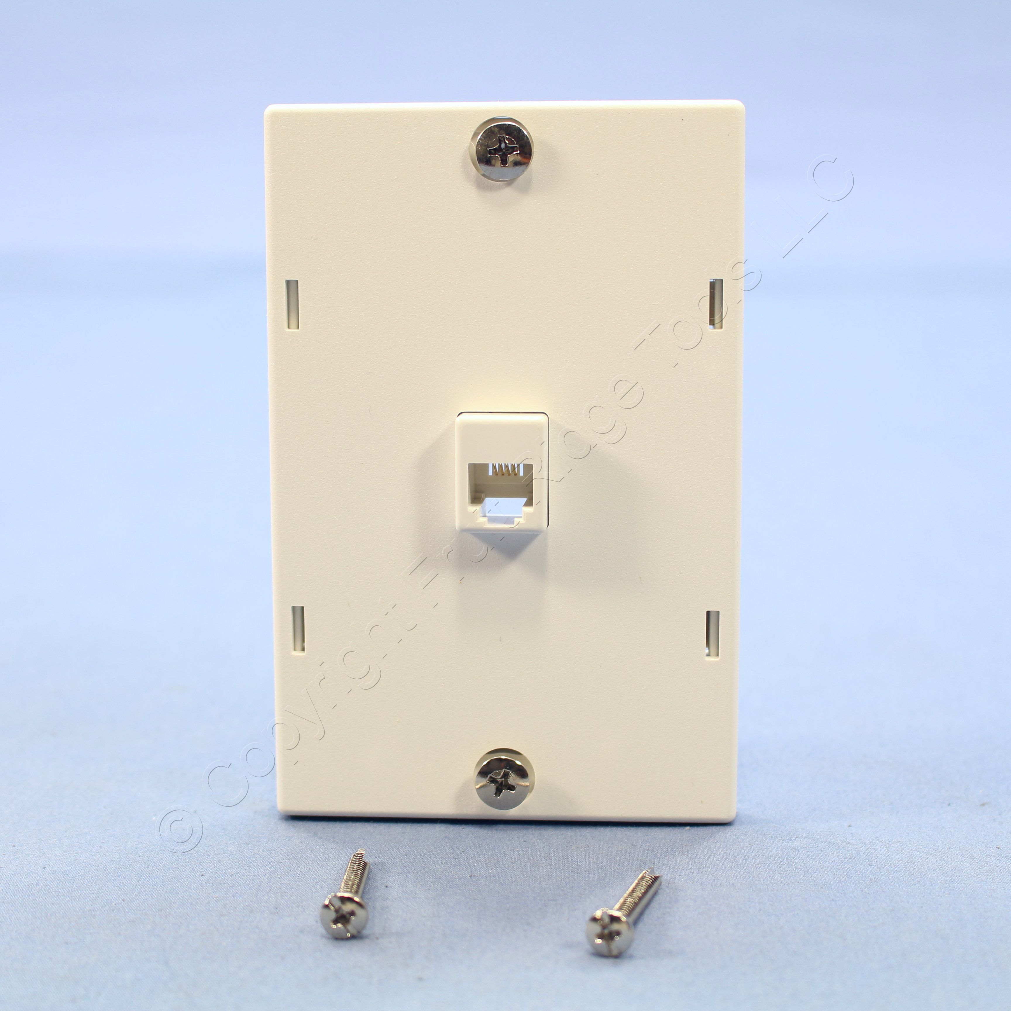 Hubbell White Phone Jack Mounting Plate Wall Mount Type 630A Telephone