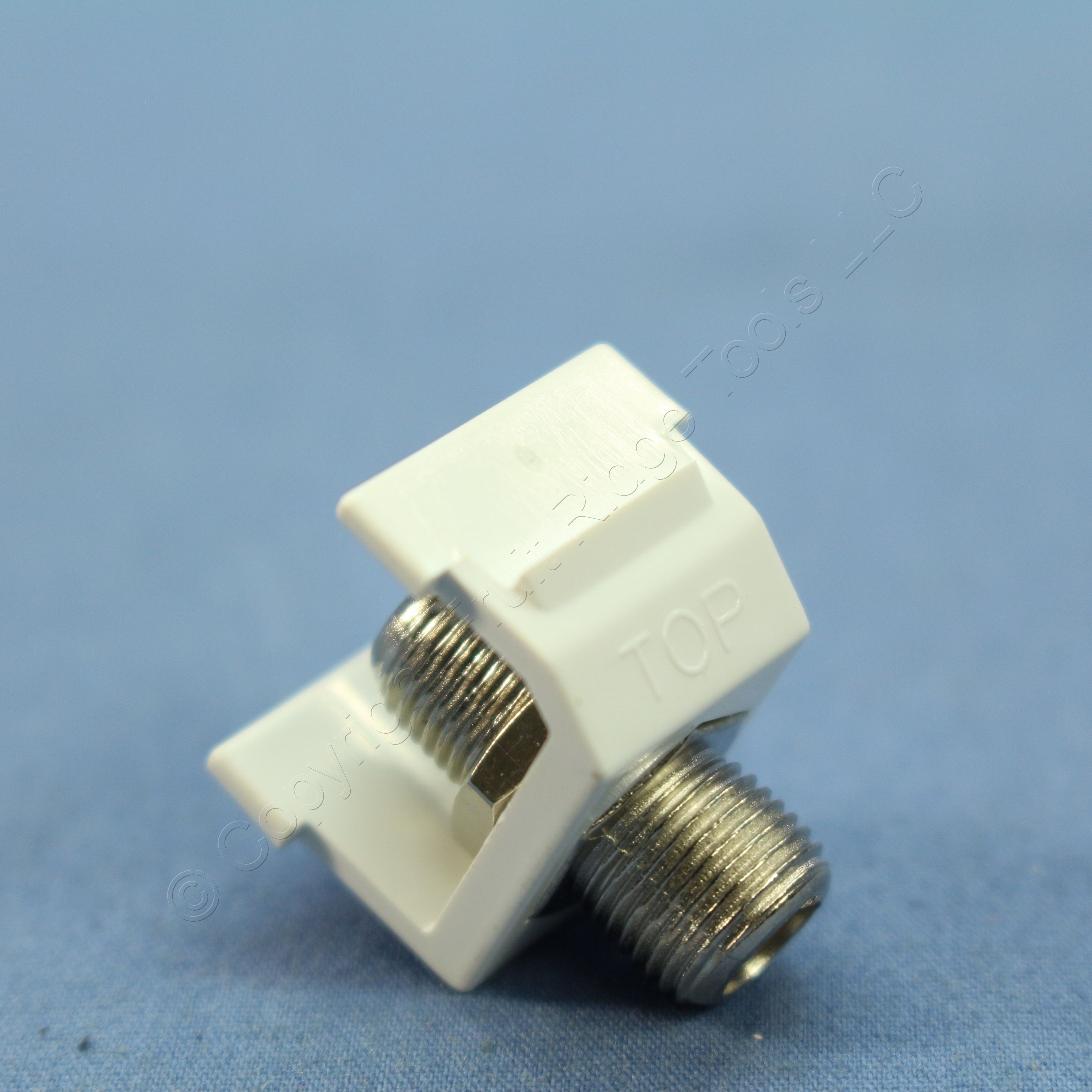 Hubbell netSELECT White FType Connector CATV Coaxial Cable Jack 75Ohm