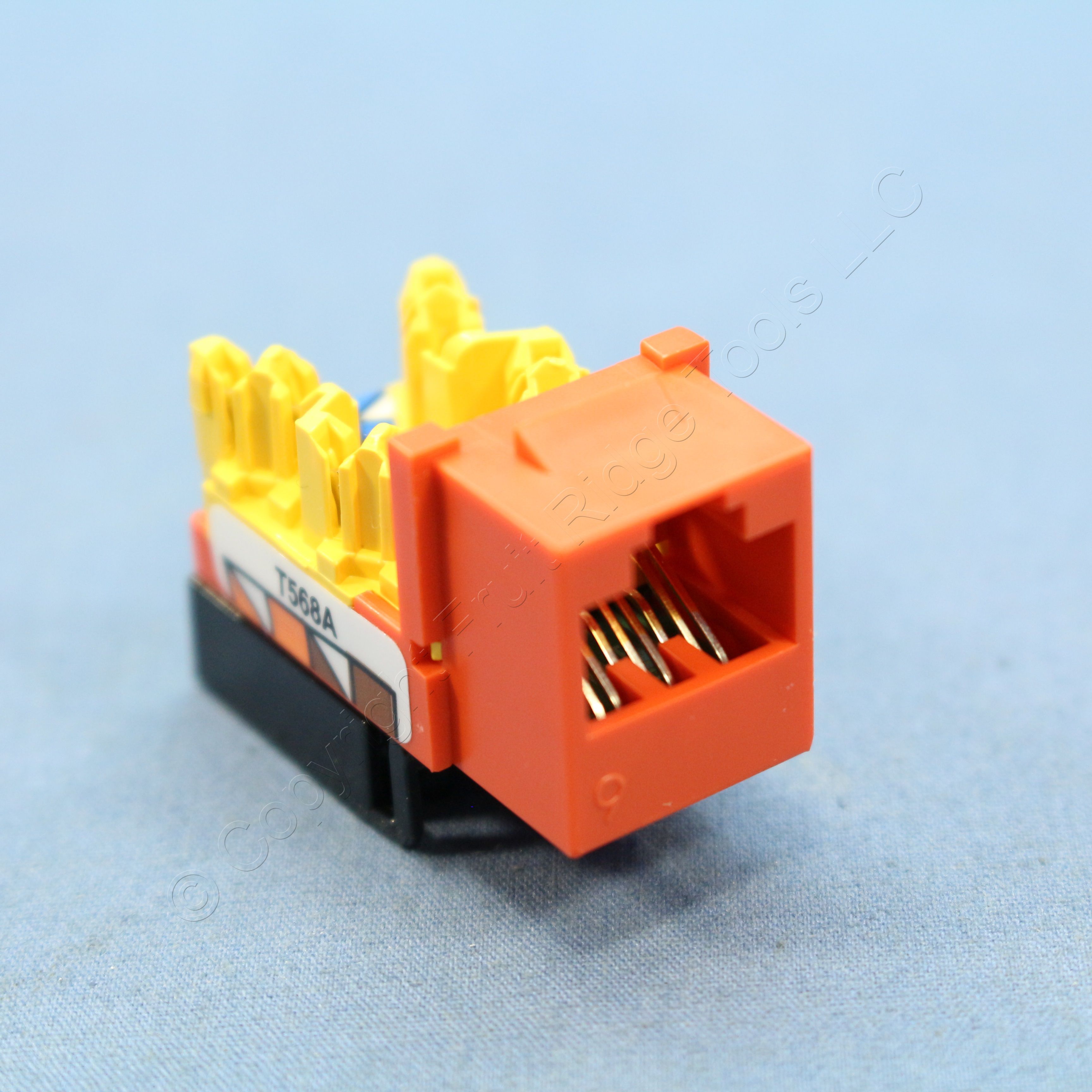 Hubbell netSELECT Orange Universal A/B Cat 6 Voice Data Jack 8Position