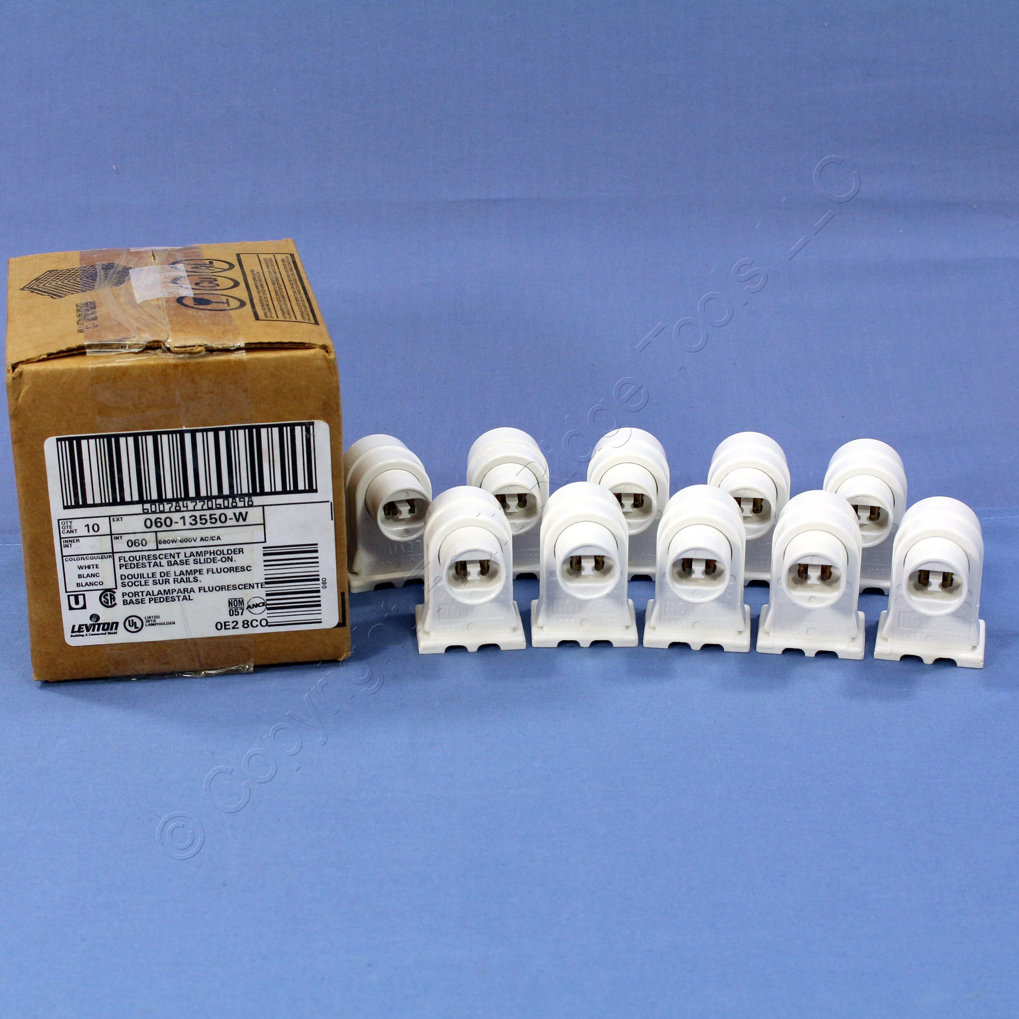 10 Leviton High Output T8 T12 Fluorescent Lamp Holder Plunger Sockets