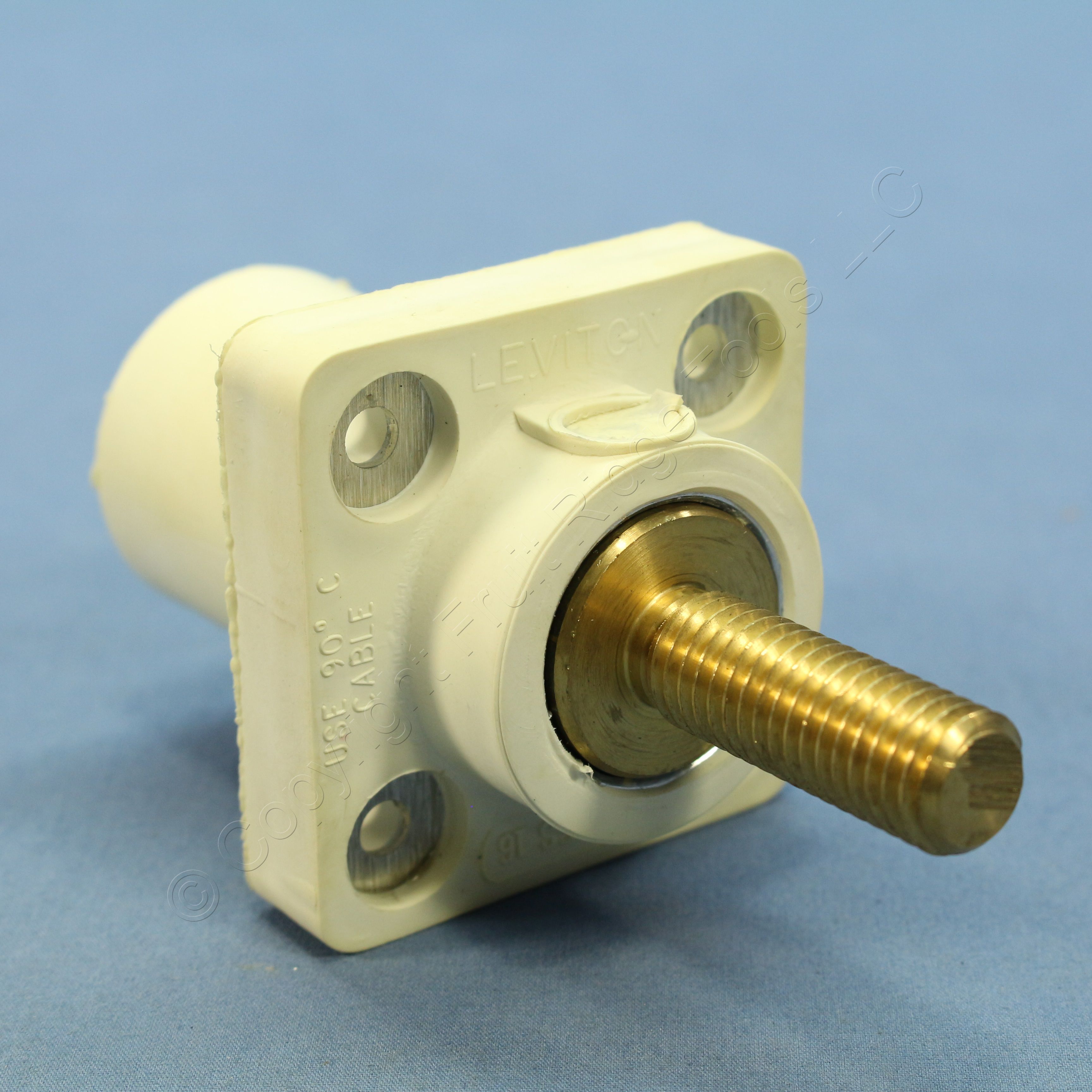 Leviton White Cam Receptacles Male 1.5" Stud Plug 16 Series 400A 600V