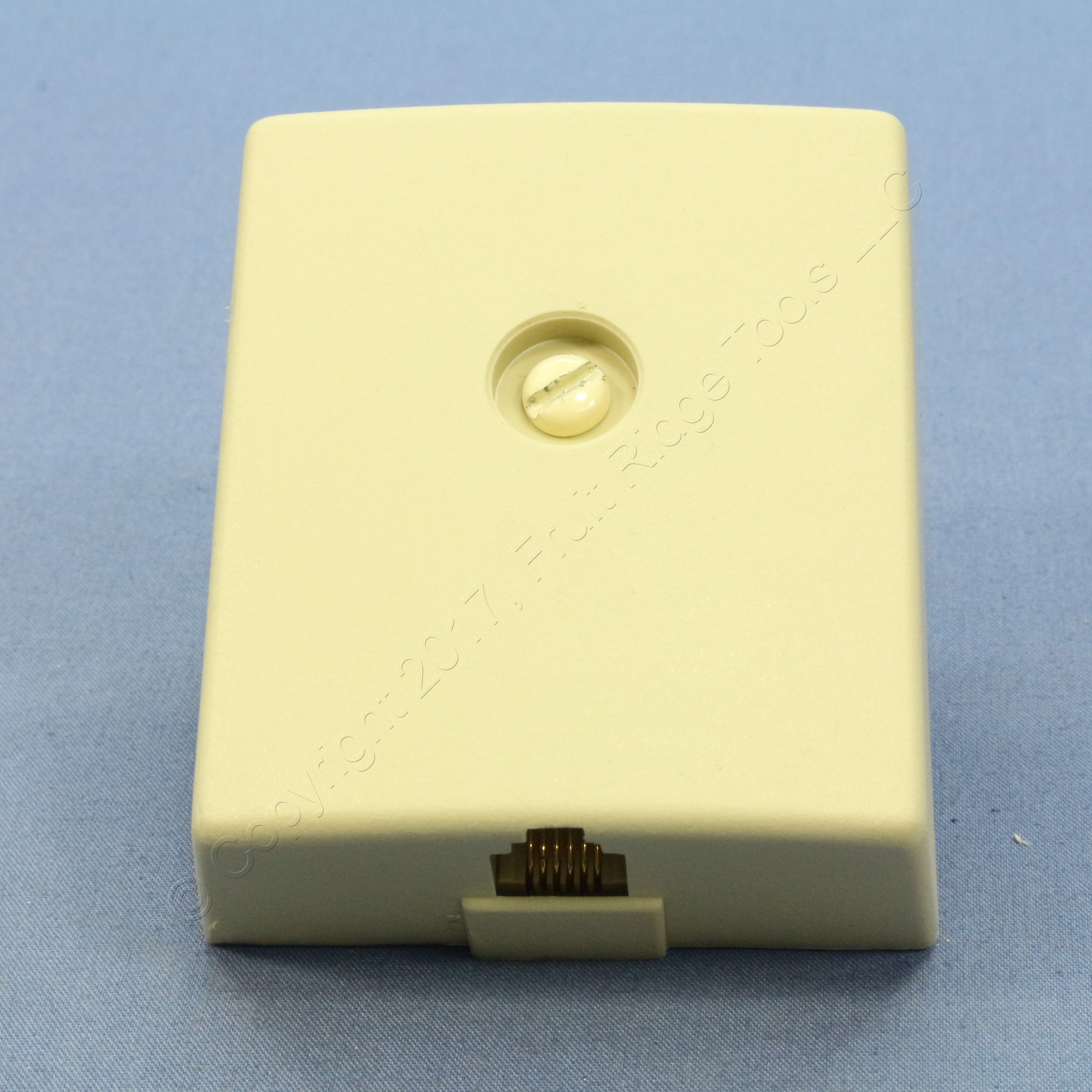 Leviton Ivory Telephone Surface Mount Jack Modular Phone Type 625C 6P6C