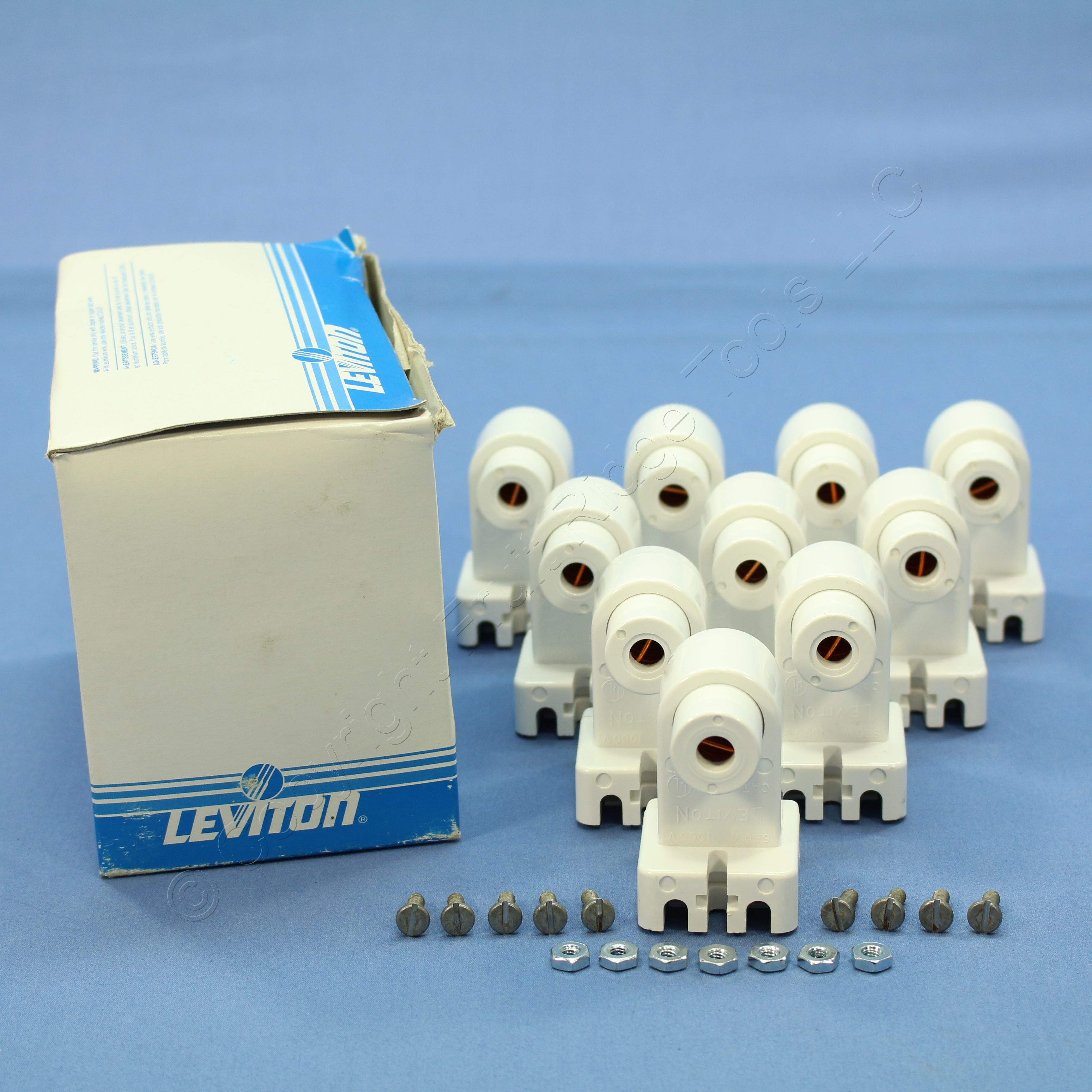 10 Leviton Slimline Fluorescent Lamp Holder Light Sockets T8 T12