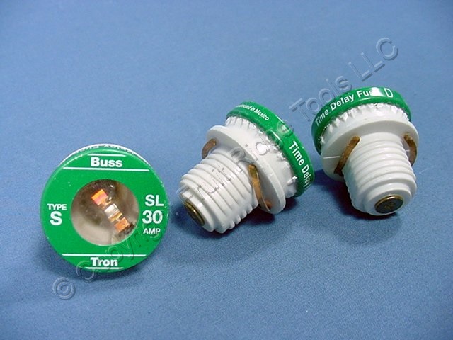 3 Screw-In Fuses Time Delay Type S 30A SL Buss Tron 30 Amp ... buss fuse box replacement 