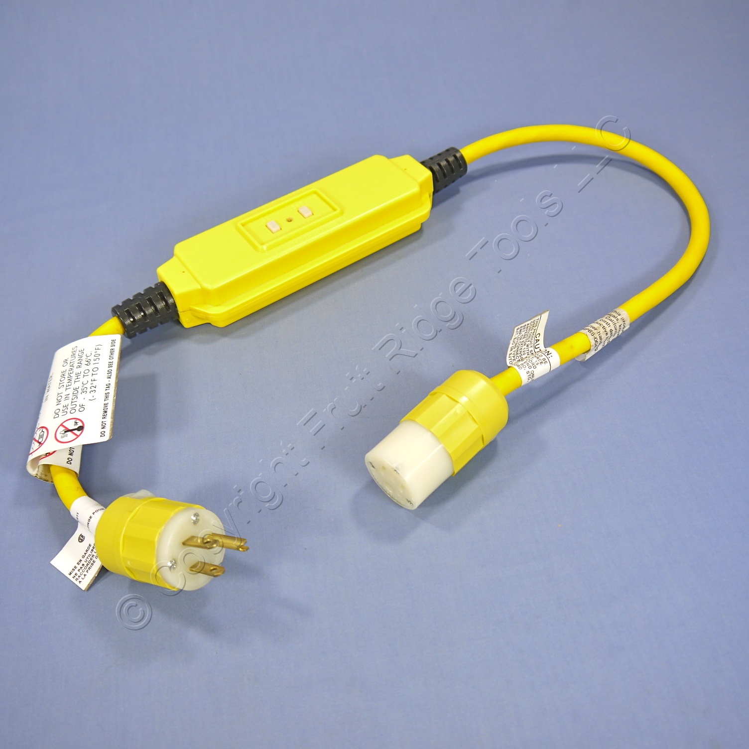 Leviton Industrial Reset GFCI 3' Extension Cord Set 515 15A 120V Bulk