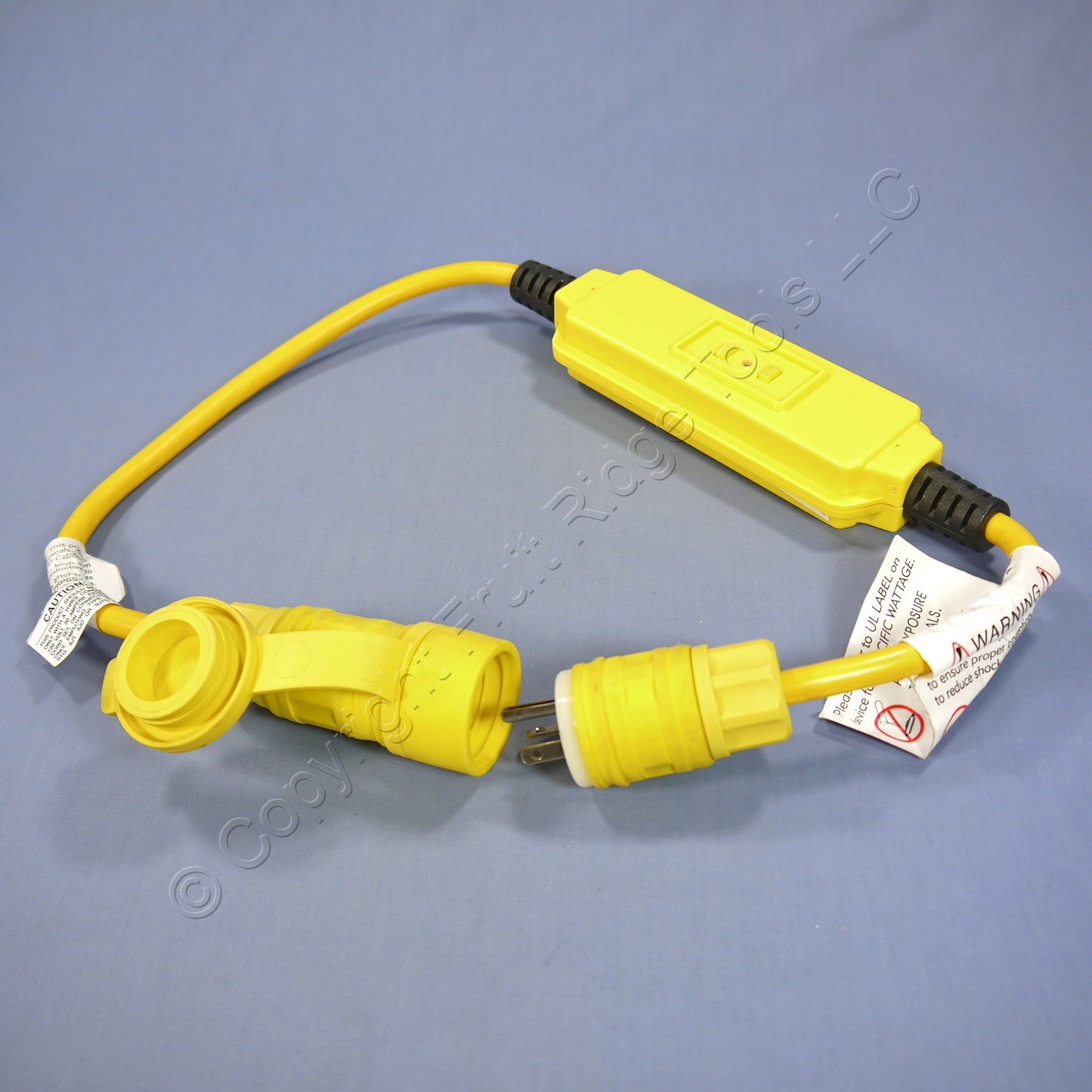 Leviton 3' Industrial Wetguard GFCI Extension Cord NEMA 520 20A 125V