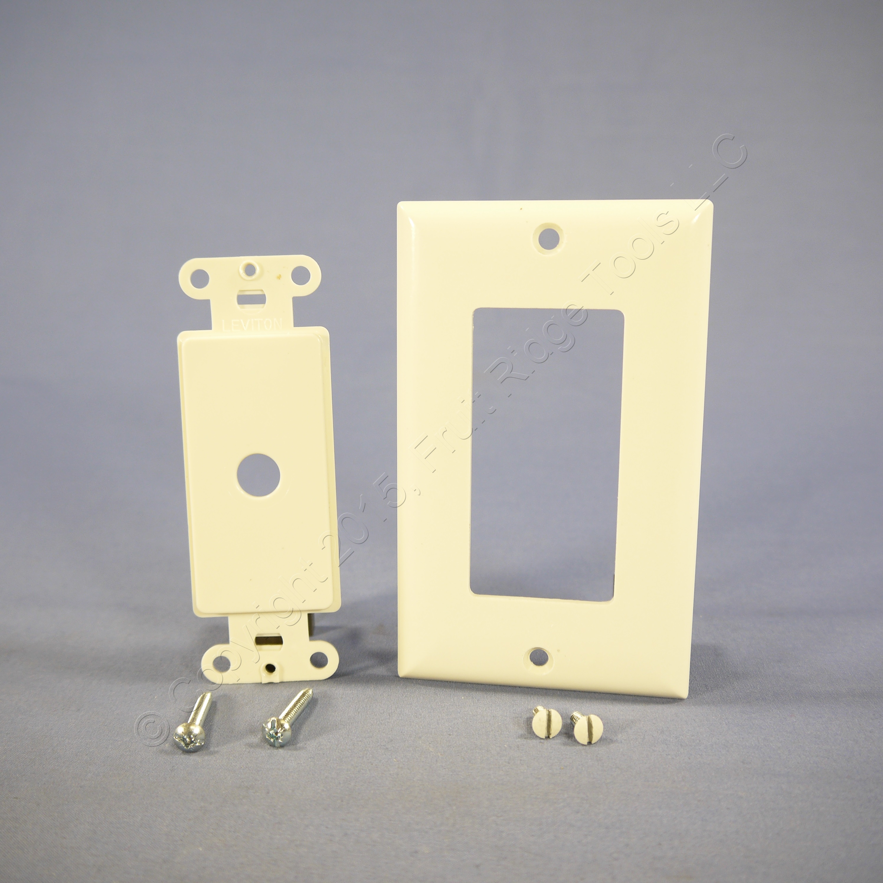 Leviton Light Almond Decora Rotary Dimmer Switch Cover Wall Plate 80400