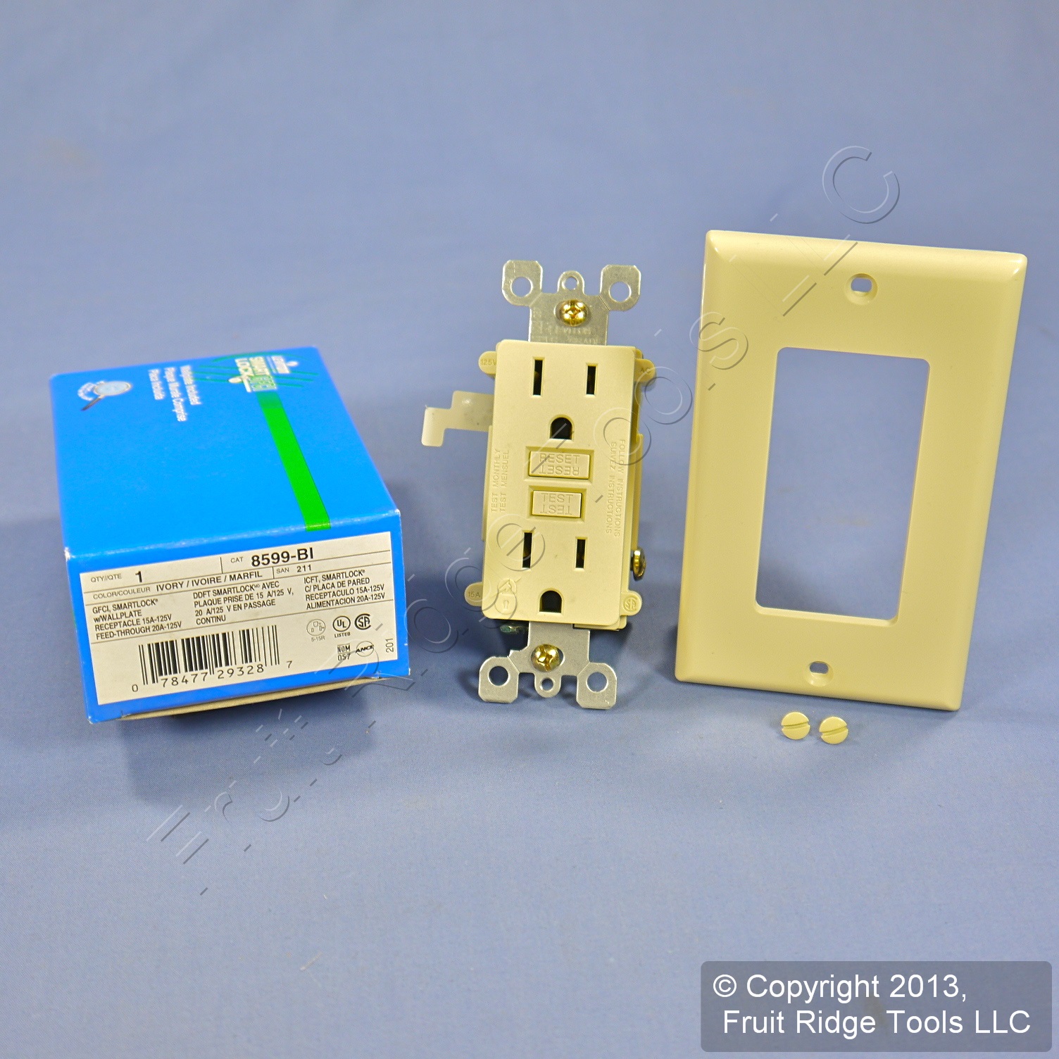 Leviton Ivory Smart Lock GFCI Receptacle Duplex GFI Outlet NEMA 515