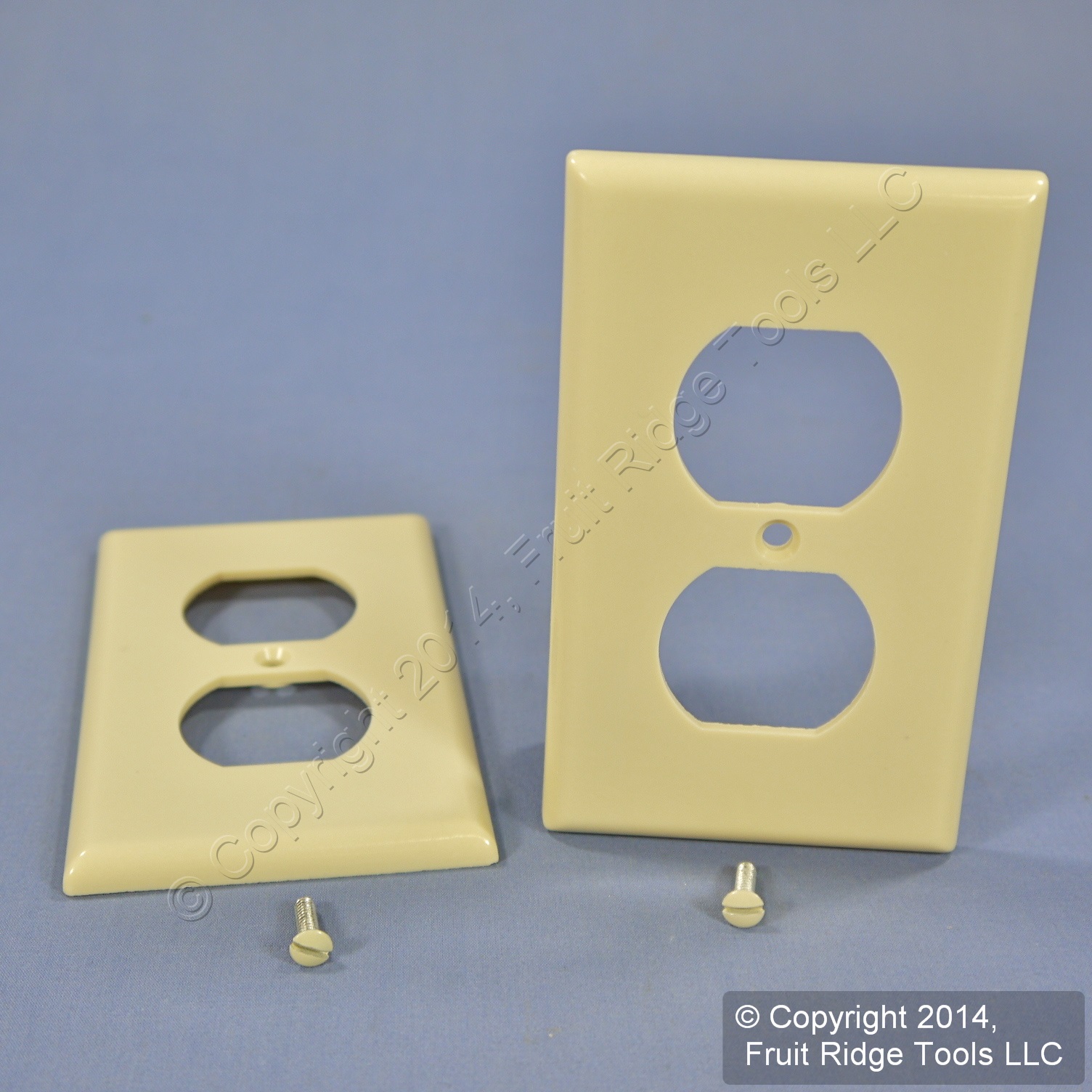 2 Leviton Ivory EXTRA DEEP 1G Duplex Receptacle Cover Outlet Wallplates