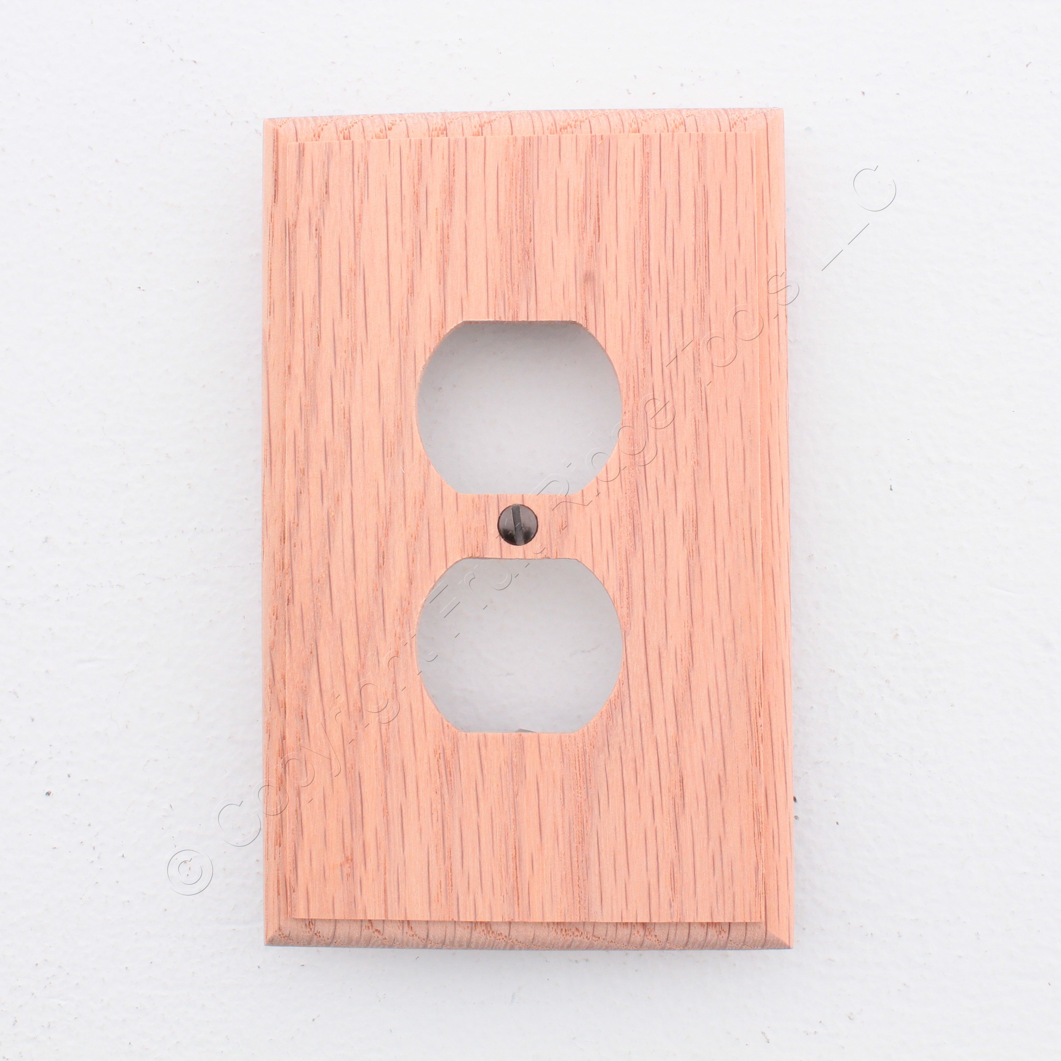 Leviton Unfinished Wood Receptacle Wallplate Duplex Outlet 1Gang Cover