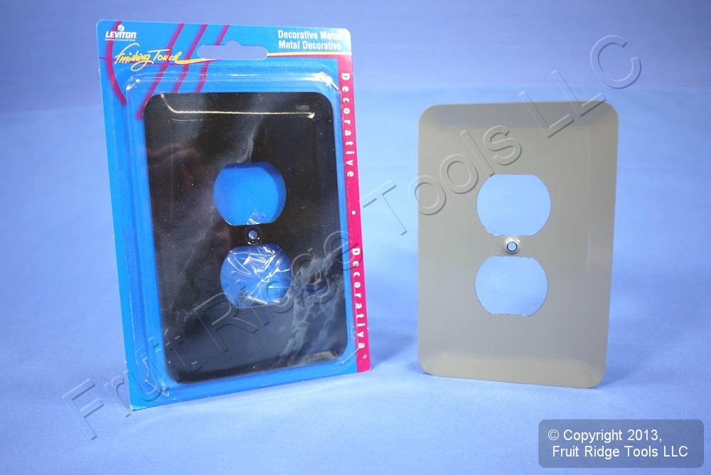 5 New Leviton JUMBO Black Marble VinylCoated Outlet Cover Receptacle