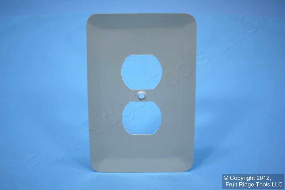 Leviton JUMBO Ivory Marble Steel Outlet Cover Oversize Receptacle 89303