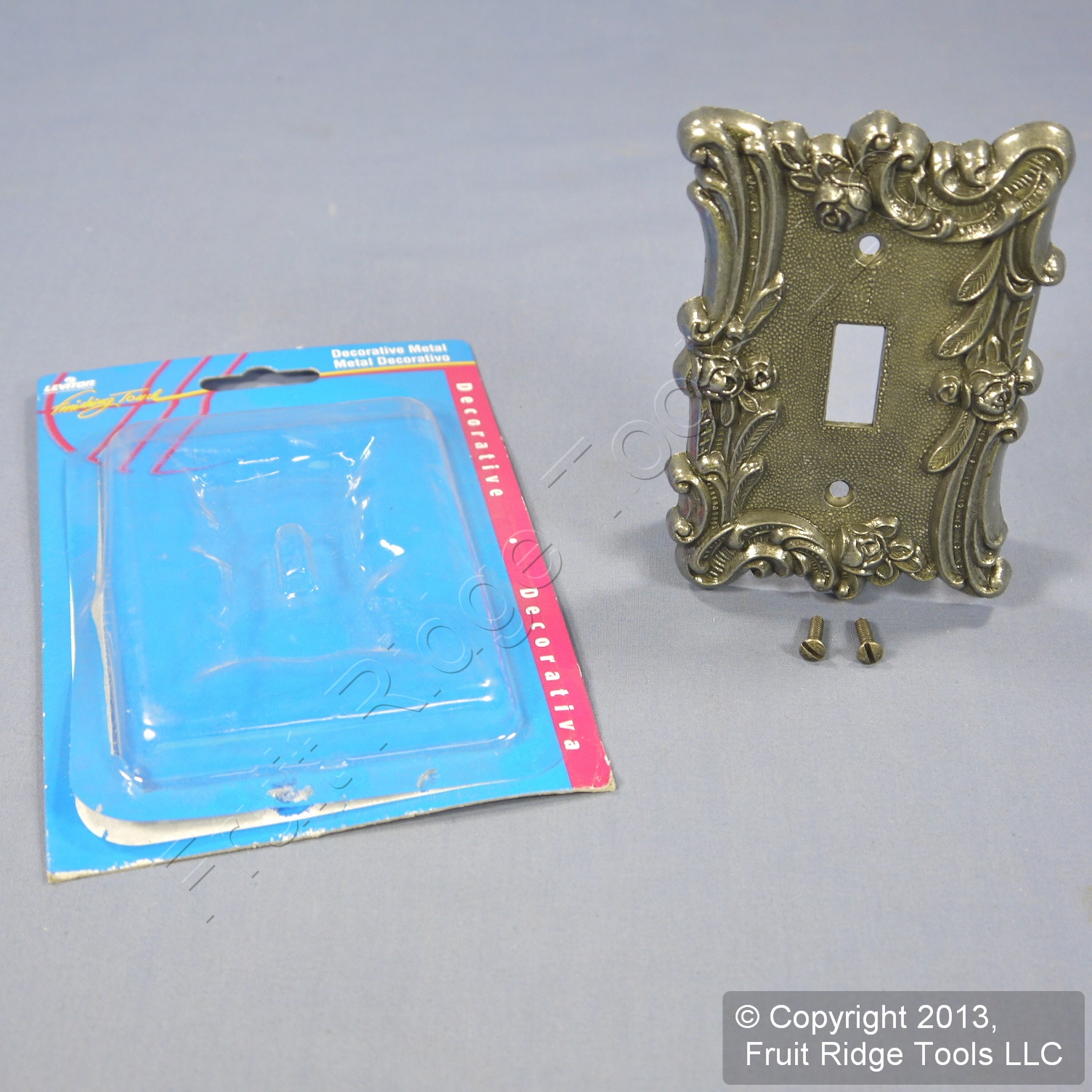 Leviton Antique Silver Textured Metal Switch Cover Wall Plate