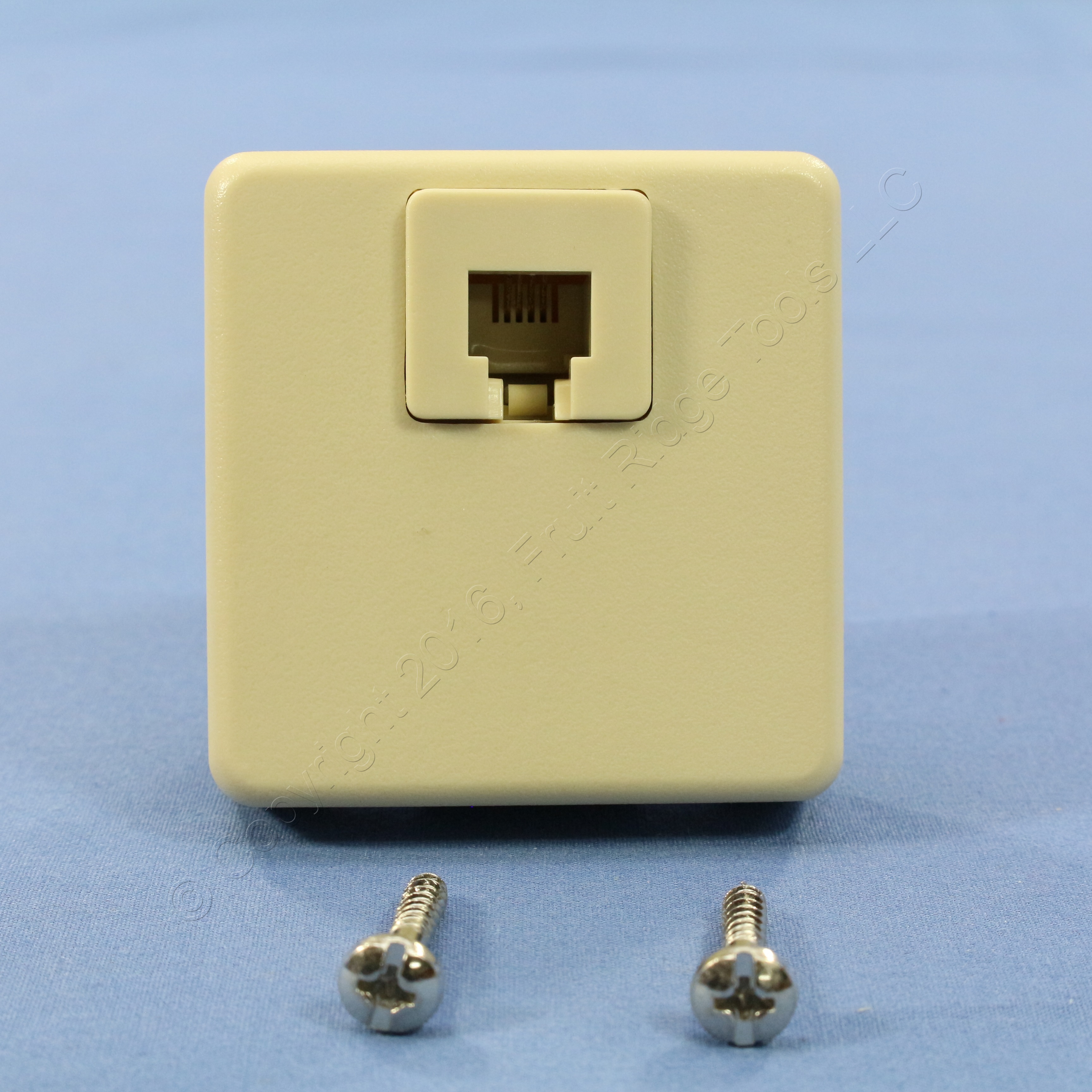 Leviton Ivory 4Wire Surface Mount Phone Jack Telephone C0245I