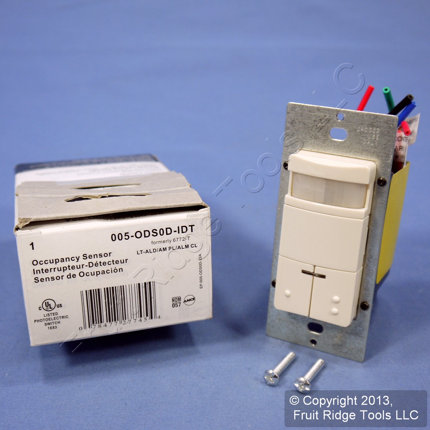 Leviton Light Almond DUAL RELAY Occupancy Motion Sensor Switch ODS0D