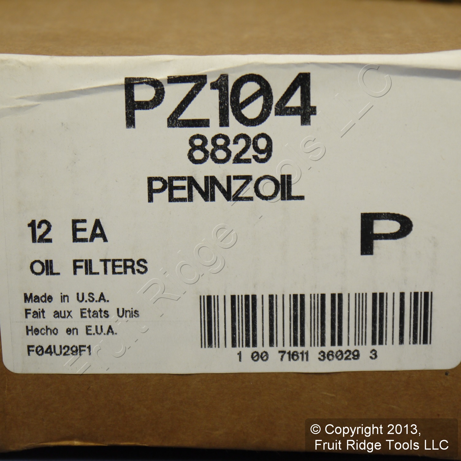 12 Pennzoil PZ104 Spin-On Oil Filter 91-99 Volvo S70 940 C70 850 V90 S90 V70