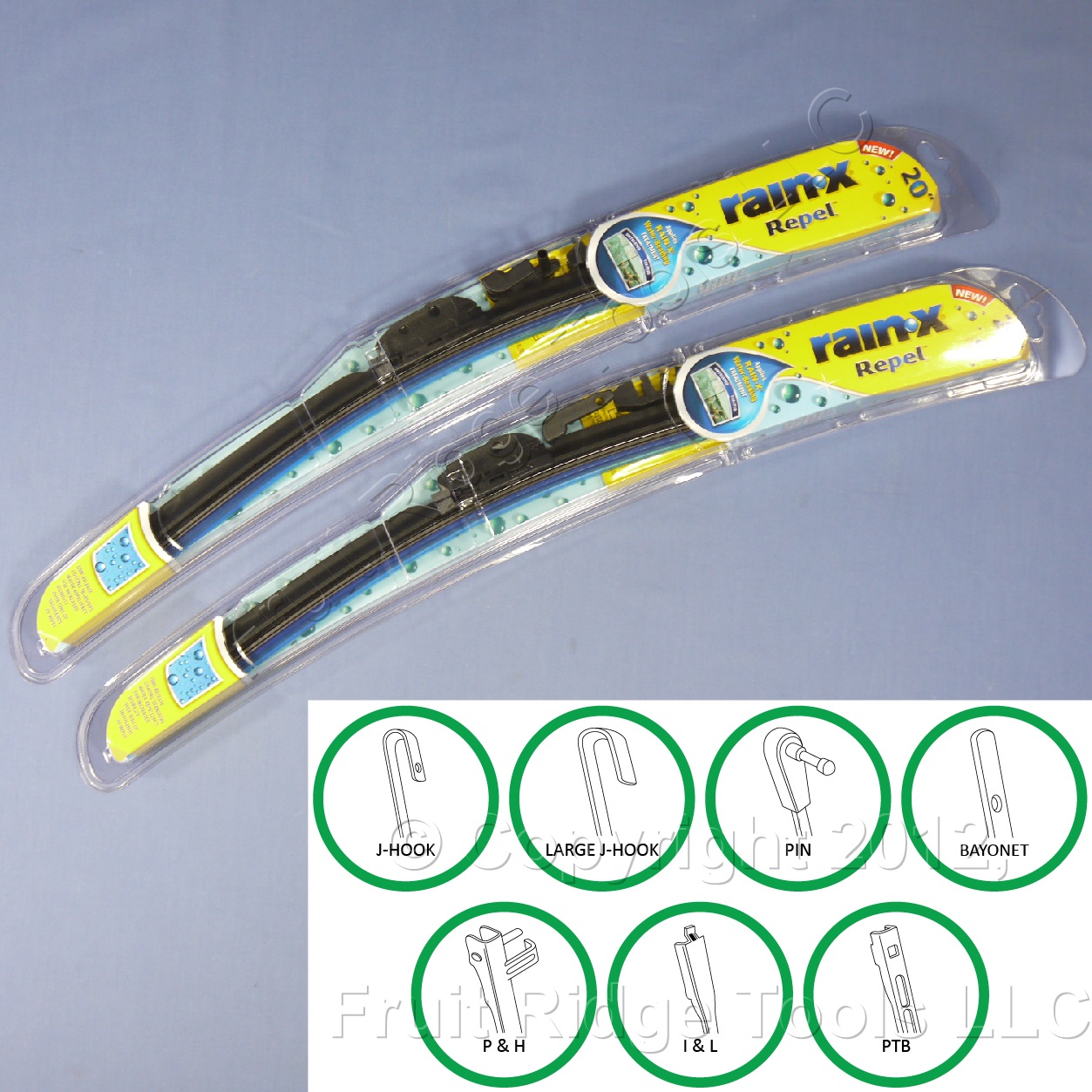 2 Rain-X 20' Windshield Wiper Blades Repel 8-in-1 Water-Beading All Weather