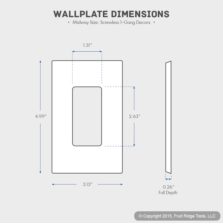 Leviton Brown 1G Midway Size Decora Screwless Wallplate Cover GFCI GFI